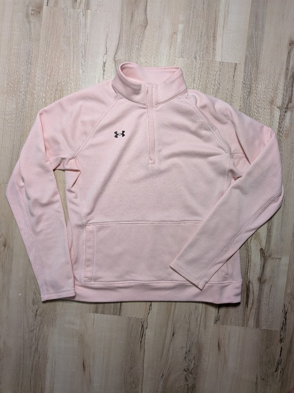 Under armour light pink cowl neck quarter zip pullover